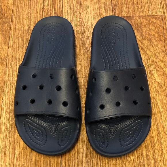 Crocs Classic Slide in Navy Unisex Size Men’s 7 / Women’s 9 - Picture 4 of 12